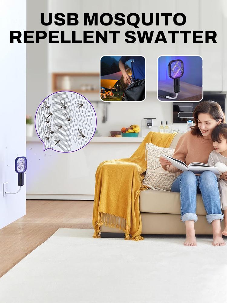 2 In 1 USB Mini Electric Mosquito Swatter 3