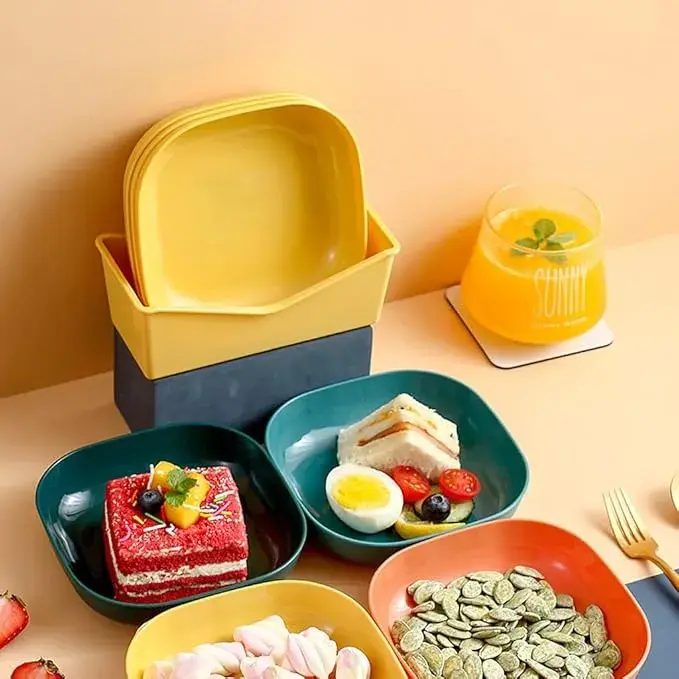 10 Pcs Plastic Serving Plates 4
