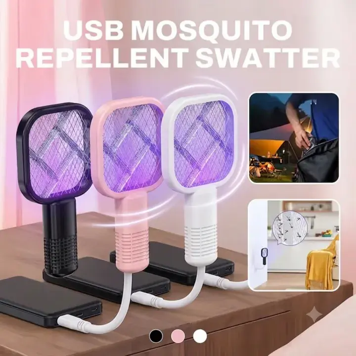2 In 1 USB Mini Electric Mosquito Swatter 2