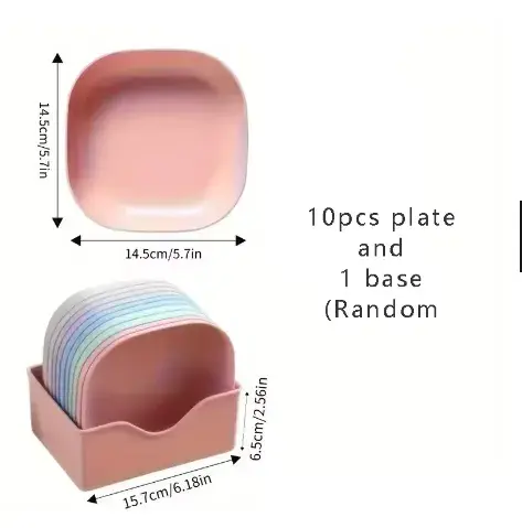 10 Pcs Plastic Serving Plates 5