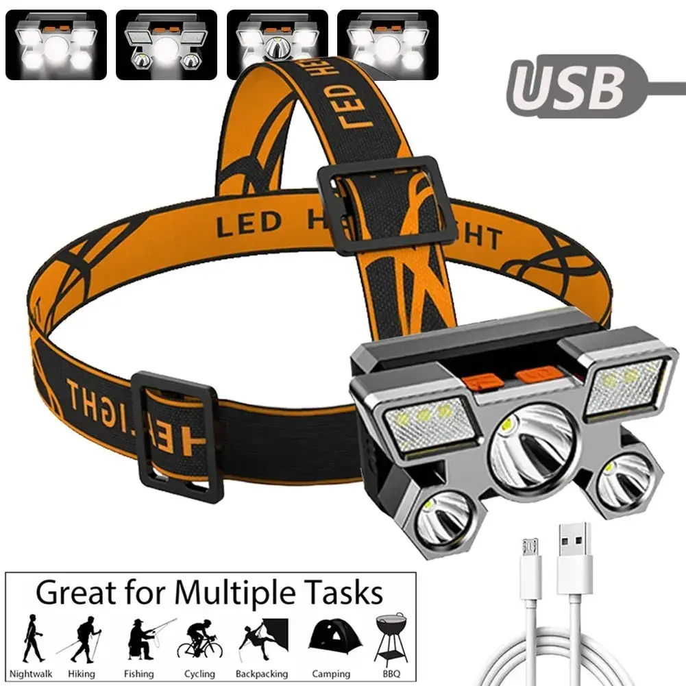 5 Led Rechargeable Headlamp  2