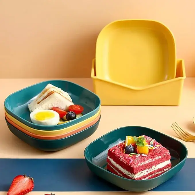 10 Pcs Plastic Serving Plates
